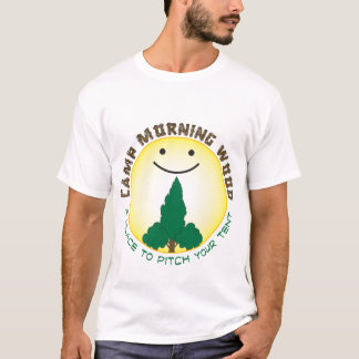 Camiseta Madeira da manhã do acampamento