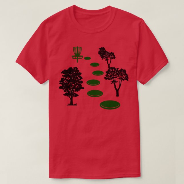 Camiseta Madeira de Golfe de Disco (Frente do Design)