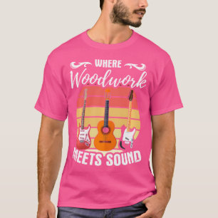 Camiseta Madeira Encontra Correção Sonora Da Guitarra Acúst