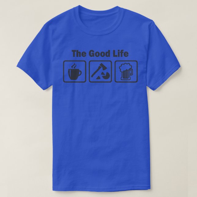 Camiseta Madeira Engraçada Comprando Boa Vida (Frente do Design)
