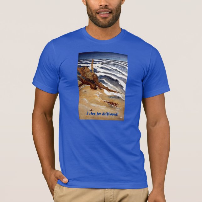 Camiseta Madeira lançada costa pelo t-shirt da praia (Frente)