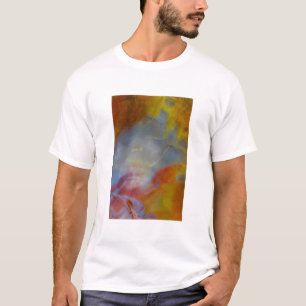 Camiseta Madeira Petrificada Abstrata close-up