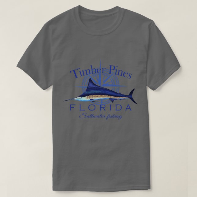 Camiseta Madeira Pinheira Flórida Peixes-vela salgueiros F (Frente do Design)