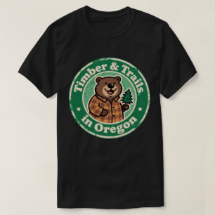 Camiseta Madeira & Trilhas_ Arte da Natureza Vintage do Ore