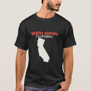 Camiseta Madera Ranchos California State America Viagem
