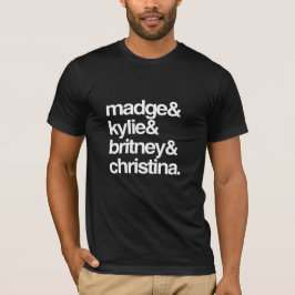 Camiseta Madge Kylie Britney e Christina