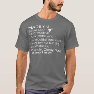 Camiseta Madilyn Nome Madilyn Definição Madilyn Female Nam