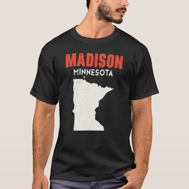 Camiseta Madison Minnesota EUA State America Viagem Minneso (Frente)