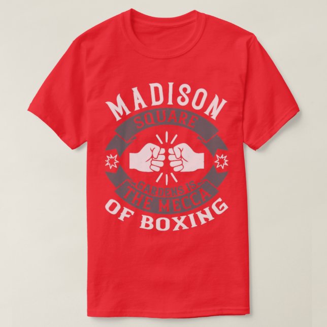 Camiseta Madison Square Gardens é a Meca do boxe (Frente do Design)