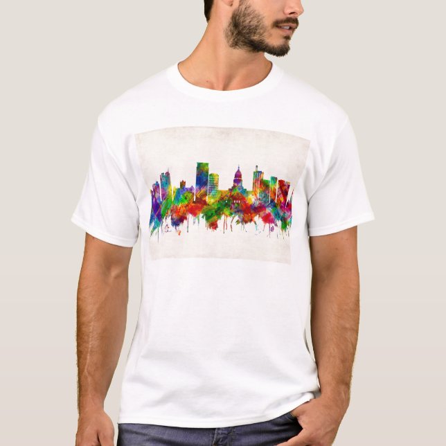 Camiseta Madison Wisconsin Skyline (Frente)