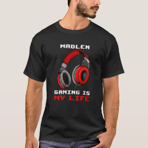 Camiseta Madlen Gaming É Minha Vida Personalizada