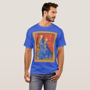 Camiseta Madona e Menino Entronizados Jean Fouquet Feriado