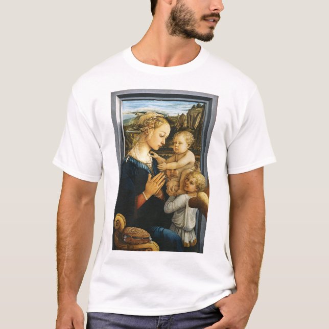 Camiseta Madonna com criança e dois anjos, Filippo Lippi (Frente)