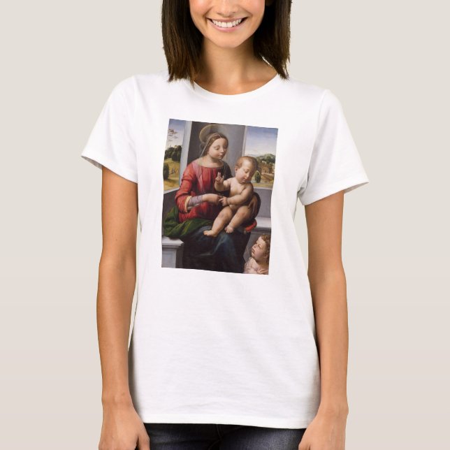 Camiseta Madonna & criança com John The Baptist (Frente)