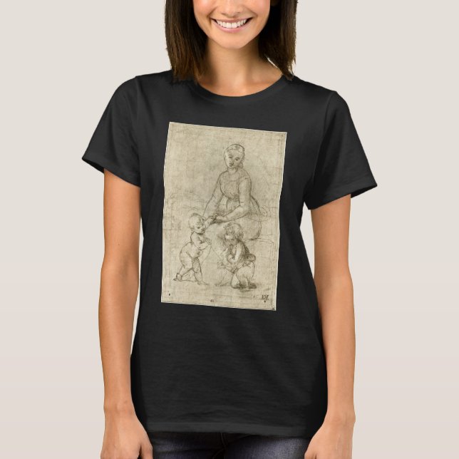 Camiseta Madonna, Cristo e Santo John Baptist por Rapahel (Frente)