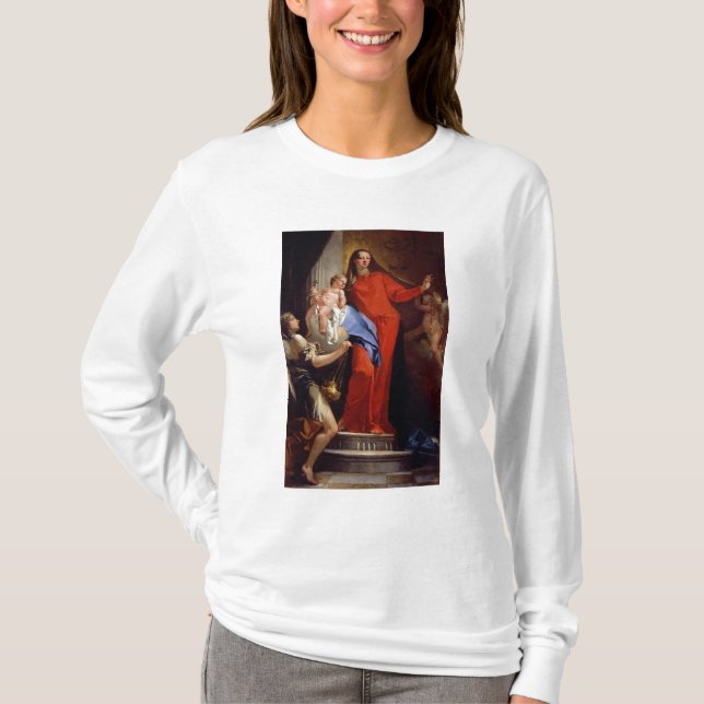 Camiseta Madonna do rosário (óleo em canvas) (Frente)