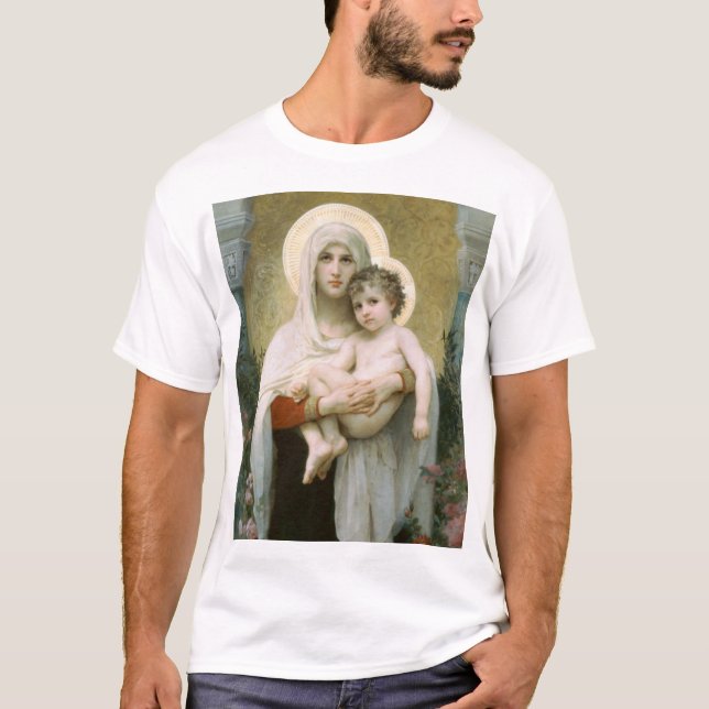 Camiseta Madonna dos rosas ESCUROS (Frente)