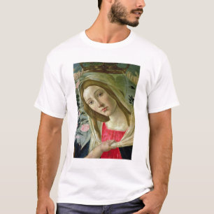 Camiseta Madonna e a criança coroaram pelos anjos, detalhe