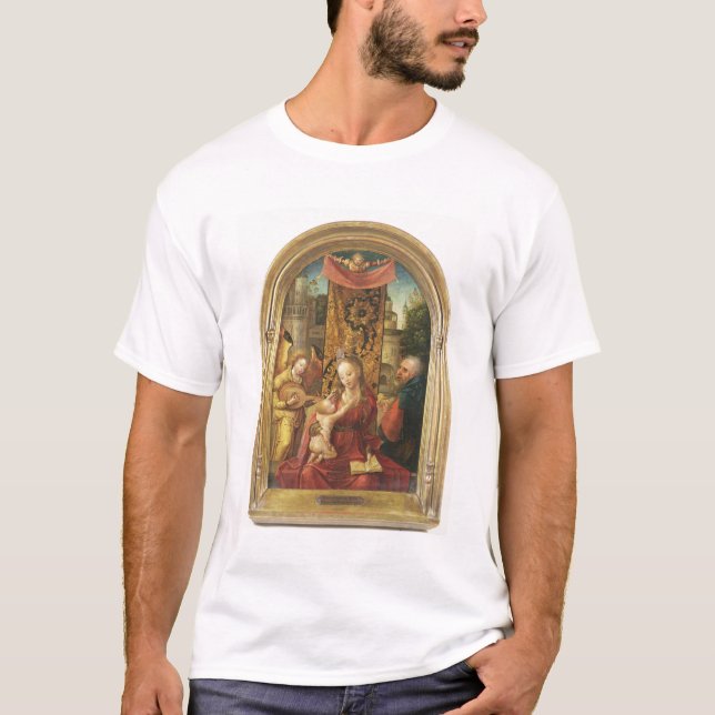 Camiseta Madonna e a criança Enthroned (Frente)