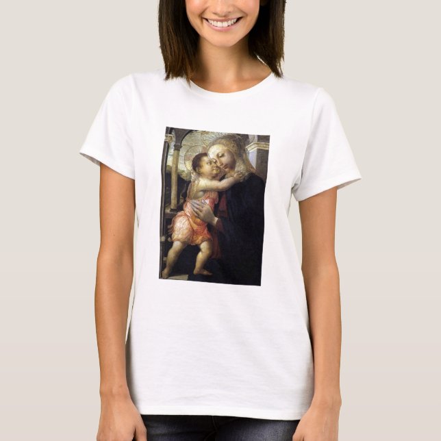 Camiseta Madonna e Child - Botticelli - c1500 (Frente)