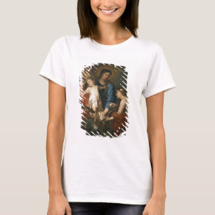 Camiseta Madonna e criança com anjos