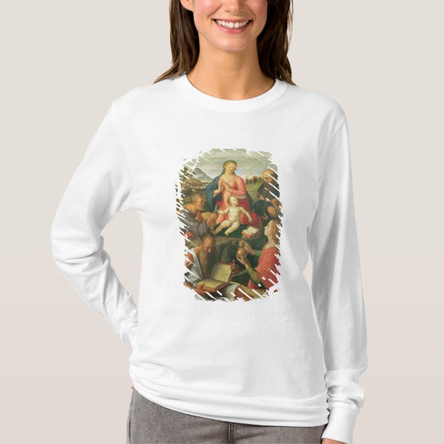 Camiseta Madonna e criança com SS. Peter, Jerome e Mary (Frente)