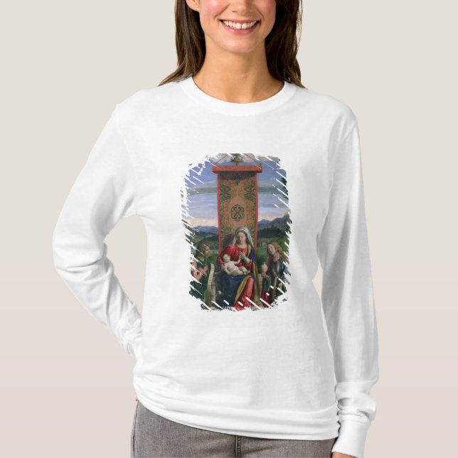 Camiseta Madonna e criança com St John o baptista e mães (Frente)