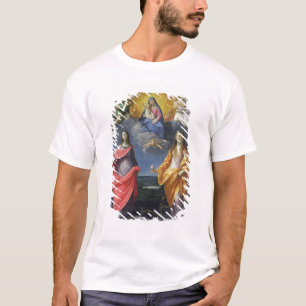 Camiseta Madonna e criança com St. Lucy e Maria Madalena