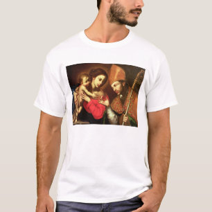 Camiseta Madonna e criança com St. Zenobius