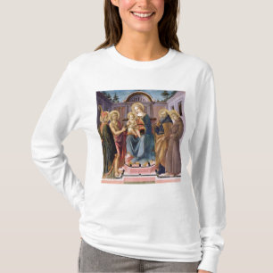 Camiseta Madonna e criança Enthroned com SS