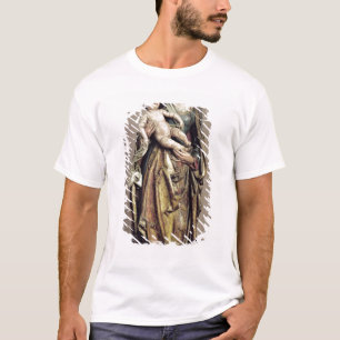 Camiseta Madonna e criança, escultura de madeira