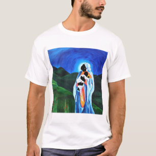 Camiseta Madonna e criança - espere para o mundo 2008