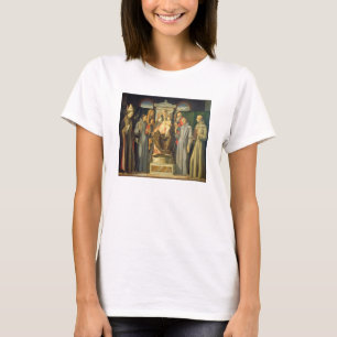 Camiseta Madonna Enthroned, 1480 (o óleo no painel)