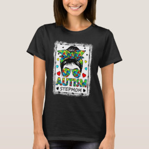 Camiseta Madrasta Conscientização do Autismo Mãe Vida Coque