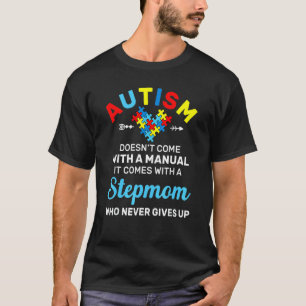 Camiseta Madrasta do Autismo Que Nunca Desiste Conscientiza
