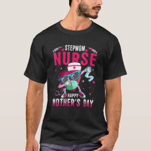 Camiseta Madrasta Enfermeira Feliz Dia das Mães Enfermeira