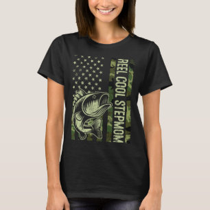 Camiseta Madrasta Muito Legal Camuflagem Bandeira Americana