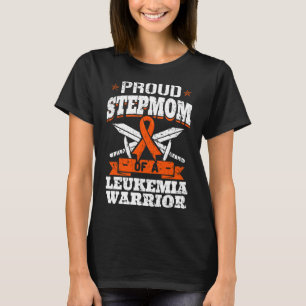 Camiseta Madrasta Orgulhosa De Um Guerreiro Contra a Leucem