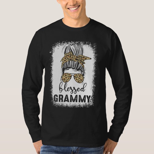 Camiseta Madre do Grammy Bleached Christian Messy Bun abenç (Frente)