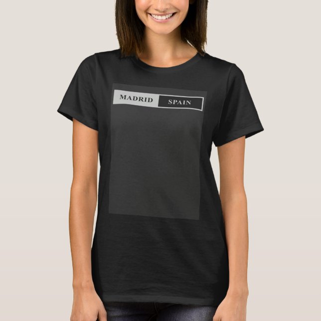 Camiseta Madrid Espanha bloco duplo (Frente)
