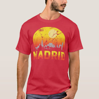 Camiseta Madrid Retro Vintage Souvenir Skyline Madrid