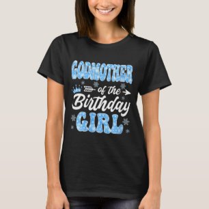 Camiseta Madrinha da aniversariante flocos de neve
