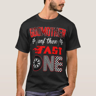 Camiseta Madrinha Da Rápida Primeira Corrida De Aniversário
