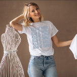 Camiseta Madrinha de casamento Festa Bridal Correspondente<br><div class="desc">Está procurando a roupa de festa de solteira perfeita? Agrupem-se com as vossas namoradas e escolham camisetas iguais para todos vós! Estas camisas de Madrinha de casamento azul empoeiradas são perfeitas para uma festa de solteira divertida. Escolha diferentes temas de festa de solteira para se inspirar. Quer você esteja planejando...</div>