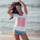 Camiseta Madrinha de casamento Magenta Correspondente à Par<br><div class="desc">Está procurando a roupa de festa de solteira perfeita? Agrupem-se com as vossas namoradas e escolham camisetas iguais para todos vós! Estas camisas de madrinha de casamento magenta são perfeitas para uma festa de solteira divertida e de retorno. Escolha diferentes temas de festa de solteira para se inspirar. Quer você...</div>