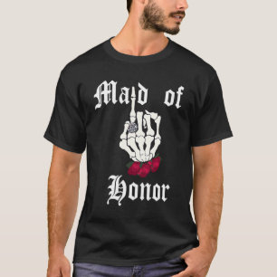 Camiseta Madrinha de casamento Rosas do crânio Gótico Gótic