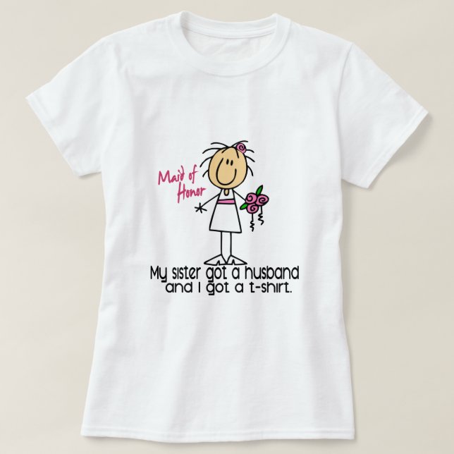 Camiseta Madrinha de casamento Stick Figura I - Tem uma TSh (Frente do Design)