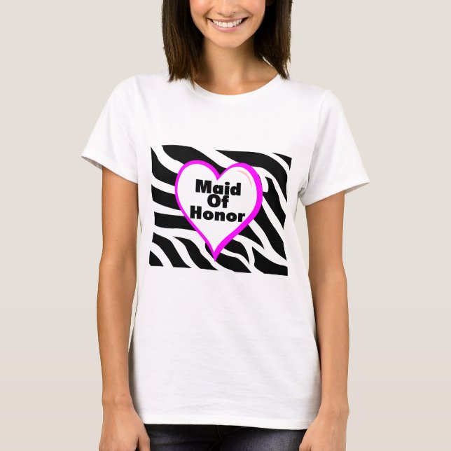 Camiseta Madrinha de casamento Zebra Stripes (Frente)