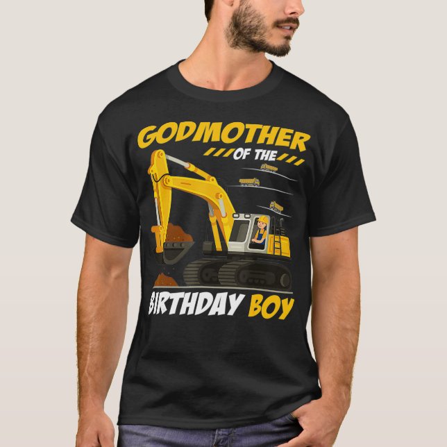 Camiseta Madrinha Do Aniversário Da Construção De Garoto (Frente)