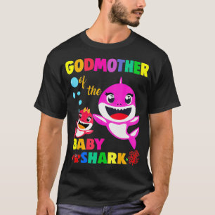 Camiseta Madrinha Do Aniversário Do Bebê Tubarão, Madrin